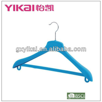 ABS plastic flocked coat hanger with BSCI,BRC Certificate